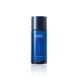 ProtoClinical k-beauty AHC Only For Men Toner 150ml single upright blue toner bottle centered on a white background with soft peach side accents