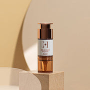 ProtoClinical k-beauty AHC H Mela Root Ampoule 10ml multiple amber ampoule bottles arranged side by side on a warm beige background