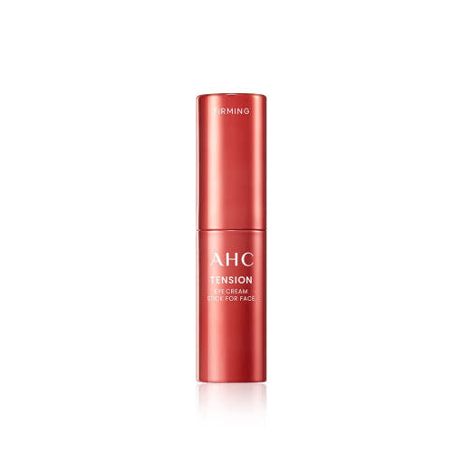 ProtoClinical k-beauty AHC Tension Eye Cream Stick For Face 10g single upright pink eye cream stick centered on a pale aqua and white background