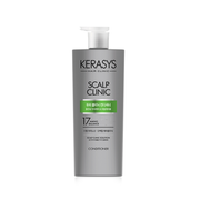 ProtoClinical k-beauty Kerasys Scalp Clinic Solution Conditioner 750ml single upright conditioner bottle on a white background.