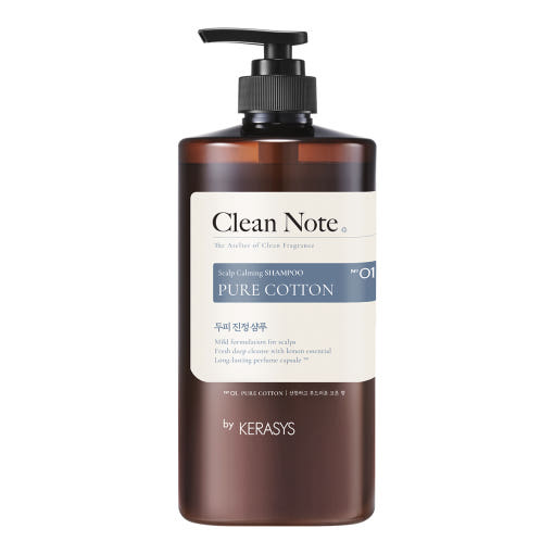 ProtoClinical k-beauty Kerasys Clean Note Scalp Calming Shampoo 1L single upright shampoo bottle on a white background.