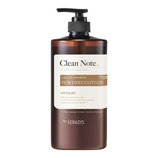 ProtoClinical k-beauty Kerasys Clean Note Scalp Calming Shampoo 1L single upright shampoo bottle on a white background.