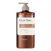 ProtoClinical k-beauty Kerasys Clean Note Hair Nourishing Treatment 1L single upright beige bottle centered on a white background with pale blue side accents.