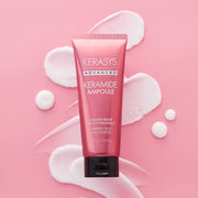 ProtoClinical k-beauty Kerasys Advanced Keramide Ampoule Damage Repair Leave In Treatment 230ml single upright pink treatment container centered on a pink background