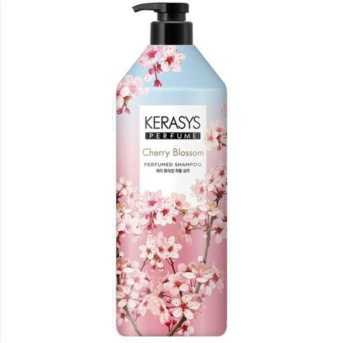 ProtoClinical k-beauty Kerasys Perfume Shampoo Cherry Blossom 1L single upright shampoo bottle centered on a light background