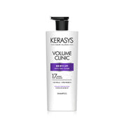 ProtoClinical k-beauty Kerasys Volume Clinic Volume Care Solution Shampoo 750ml single upright shampoo bottle centered on a light background