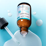 ProtoClinical k-beauty aqua beauty product silhouette with dark teal center details on a light background.