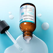 ProtoClinical k-beauty aqua beauty product silhouette with dark teal center details on a light background.