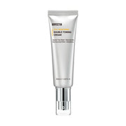 ProtoClinical k-beauty ROVECTIN Vita Double Toning Cream 50ml beauty product silhouette with a pale taupe vertical center on a light background.