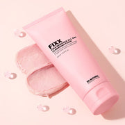 ProtoClinical k-beauty [so natural] FIXX REMOVER ALL DAY CLEANSING FOAM 200ml soft pink round product graphic on a pale background