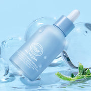 ProtoClinical k-beauty [so natural] SO VEGAN ICE PLANT FIRMING AMPOULE 55ml shown as a single upright blue bottle centered on a white background