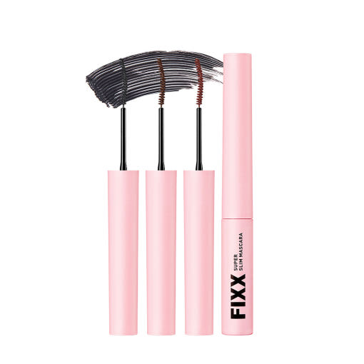 ProtoClinical k-beauty [so natural] SUPER FIXX SLIM MASCARA 2.8g (3colors) pink mascara packshot with dark cap on a pale background