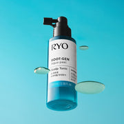 ProtoClinical k-beauty Ryo Root:Gen Aqua Peel Scalp Tonic 100ml single upright scalp tonic bottle on a clean white background.