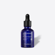 ProtoClinical k-beauty CENTELLIAN24 Hyaluronic Tox Ampoule 30ml cobalt blue dropper bottle centered upright on a pale gray background with a soft side shadow