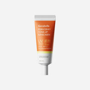 ProtoClinical k-beauty warm beige beauty product silhouette on a light background with pale blue side accents.