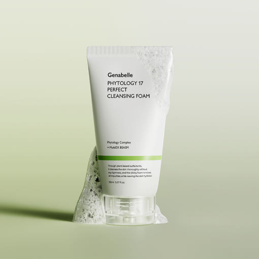 ProtoClinical k-beauty Genabelle Phytology 17 Perfect Cleansing Foam 150ml single front-facing cleansing foam package centered on a light background