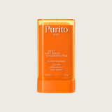 ProtoClinical k-beauty peach beauty graphic with soft aqua corner accents on a light background.