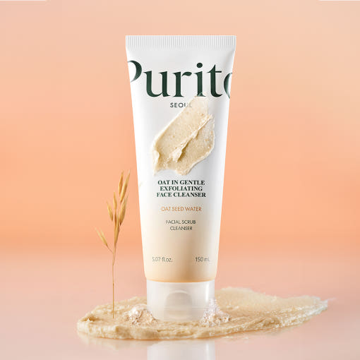 ProtoClinical k-beauty peach beauty detail with a soft light gray center on a pale background.