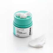 ProtoClinical k-beauty muted blue beauty product silhouette with soft peach side tones on a light background.