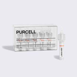 ProtoClinical k-beauty PURCELL Pixcell Biom Booster Shot Powder 0.2g X 10ea pale blue rectangular package centered on a light background