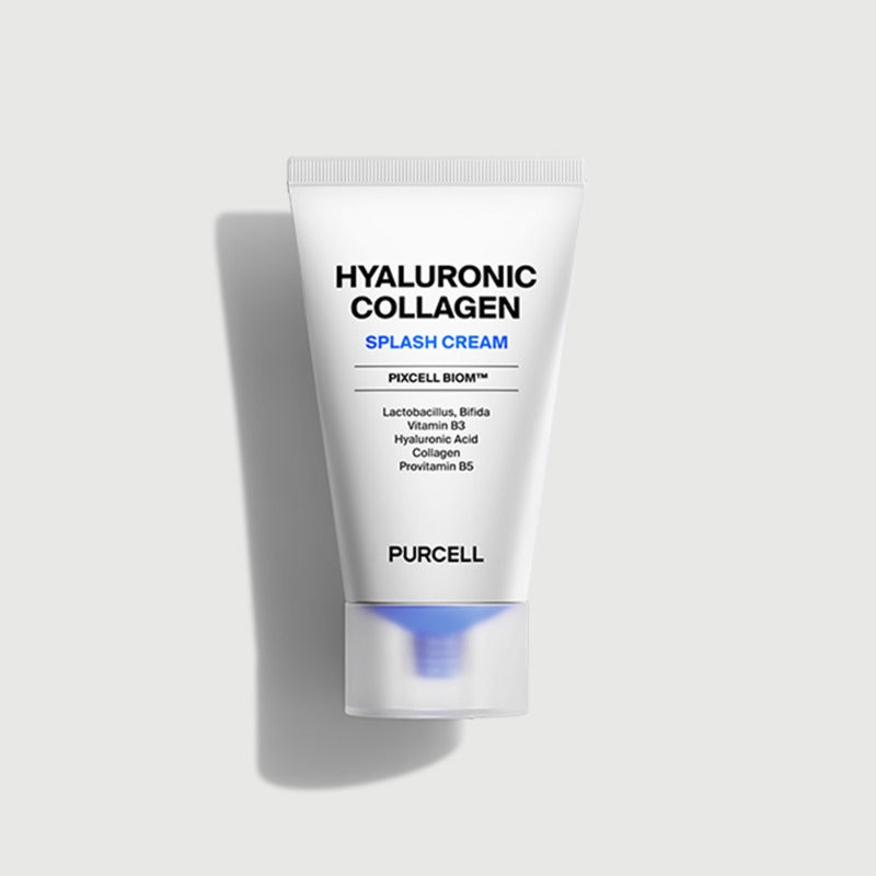 ProtoClinical k-beauty pale gray beauty product silhouette with a dark center on a light background.