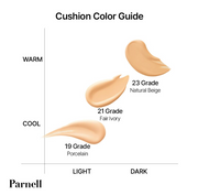 ProtoClinical k-beauty Parnell Cicamanu Serum In Matte Cushion SPF50+ PA++++ 15g (Refill) (3colors) single refill cushion compact centered on a light background.