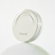 ProtoClinical k-beauty taupe beauty product silhouette with pale aqua side accents on a light background.