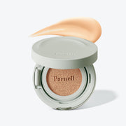 ProtoClinical k-beauty warm beige beauty product silhouette with pale blue side accents on a light background.