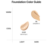 ProtoClinical k-beauty Parnell High Glow Serum Foundation SFP50+ PA++++ 30ml (2colors) slim taupe silhouette on a pale blue and white background