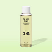 Parnell Panthenol 3.28 Heartleaf Calming Toner 200ml by ProtoClinical shown in a centered product packaging image on a white background for a k-beauty skincare routine.