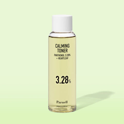 Parnell Panthenol 3.28 Heartleaf Calming Toner 200ml by ProtoClinical shown in a centered product packaging image on a white background for a k-beauty skincare routine.