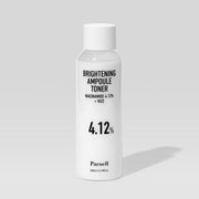 Parnell Niacinamide 4.12 Rice Brightening Ampoule Toner 200ml by ProtoClinical shown in a centered product packaging image on a white background for a k-beauty skincare routine.