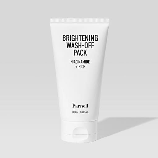 ProtoClinical k-beauty Parnell Niacinamide Rice Brightening Wash Off Pack 100ml shown as a single item centered on a plain background in a square studio image