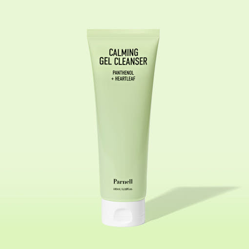 Parnell Panthenol Heartleaf Calming Gel Cleanser 180ml by ProtoClinical shown in a front-facing gel cleanser packshot with visible label details for a k-beauty skincare routine.