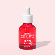 Parnell AHA 9.12 Omija Ceramic Wash-Off Serum 30ml by ProtoClinical shown in a centered product packaging image on a white background for a k-beauty skincare routine.