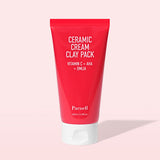 ProtoClinical k-beauty Parnell AHA Omija Ceramic Cream Clay Pack 100ml red clay mask tube shown upright with a white cap on a plain light background