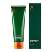 ProtoClinical k-beauty green beauty graphic with a dark vertical center on a light background.