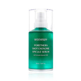 ProtoClinical k-beauty MEDITHERAPY Porethera Shot Exosome Spicule Serum 38ml green serum bottle with pale aqua and peach side accents on a white background