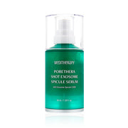 ProtoClinical k-beauty MEDITHERAPY Porethera Shot Exosome Spicule Serum 38ml green serum bottle with pale aqua and peach side accents on a white background