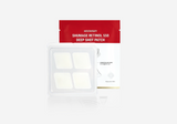 ProtoClinical k-beauty MEDITHERAPY Shumage Retinol 550 Deep Shot Patch 4patches (32mm X 38mm) pale patch packaging graphic with a soft pink vertical center on a light background
