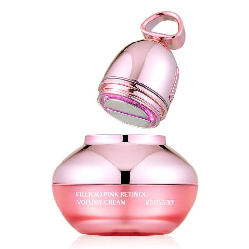 ProtoClinical k-beauty soft pink product packaging centered on a pale aqua and white background.