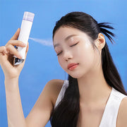 ProtoClinical k-beauty warm brown beauty product on a light background with a navy blue top section.