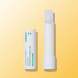 ProtoClinical k-beauty innisfree Canola Honey Lip Balm 3.5g [Intensive Moisture] in a warm yellow lip balm tube standing upright on a pale yellow background