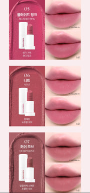 ProtoClinical k-beauty WAKEMAKE Soft Blurring Balm Stick 3.5g (12colors) tall balm stick detail graphic with pale rose packaging blocks and a slim vertical layout