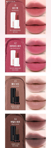 ProtoClinical k-beauty WAKEMAKE Soft Blurring Balm Stick 3.5g (12colors) tall vertical balm stick detail graphic with muted pink-beige panels and a light background