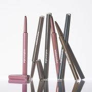 ProtoClinical k-beauty WAKEMAKE Real Defining Pencil Liner 0.03g (5colors) square liner shade graphic with gray and peach blocks on a light background