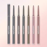 ProtoClinical k-beauty WAKEMAKE Real Defining Pencil Liner 0.03g (5colors) square liner product graphic with gray and peach blocks on a light background