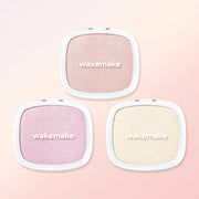 ProtoClinical k-beauty WAKEMAKE Sheer Breeze Highlighter 5g (3colors) square highlighter graphic with lavender and silver tones on a light background