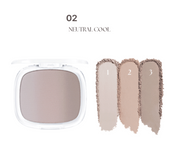 ProtoClinical k-beauty WAKEMAKE Mix Blurring Volume Shading 9.9g (2colors) wide shading detail graphic with beige compact tones and light neutral panels