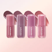 ProtoClinical k-beauty WAKEMAKE Waterful Glow Tint 4.6g (13colors) square lip tint graphic with rosy beige packaging tones on a light background